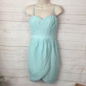 Bik Bok M Henriette Light Pastel Blue Mini Tulip Dress
